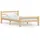 vidaXL Massivholzbett 90 x 200 cm Braun