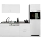 kochstation Küchenzeile KS-Paris 230 cm weiß