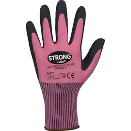 strongHand Handschuhe LADY FLEXTER Gr.7 pink/schwarz EN 420/EN 388 PSA II STRONGHAND