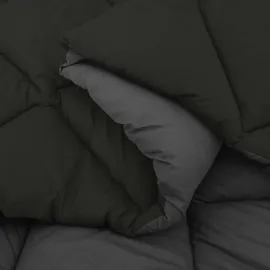 vidaXL Winterbettdecke Schwarz und Anthrazit 200 x 200 cm Mikrofaser