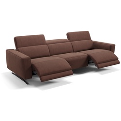 Designer Stoffsofa ALESSO Stoffcouch Relaxfunktion - Braun