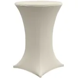 Trutzholm Stehtischhusse Stretch beige Partytisch Bistrotisch 80cm
