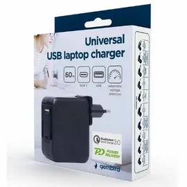 Gembird Genbird Universal-laptop-ladegerät 60w Schwarz