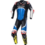 Alpinestars GP Tech V4, 1tlg. perforiert - Schwarz/Blau/Neon-Gelb - 52