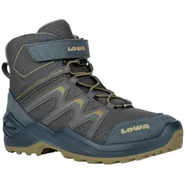 Lowa Maddox Warm GTX Mid Kinder Petrol/Senf 29