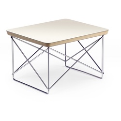 Vitra Beistelltisch Occasional Table LTR Platte HPL weiß, Designer Charles & Ray Eames, 25x39.2x33.5 cm