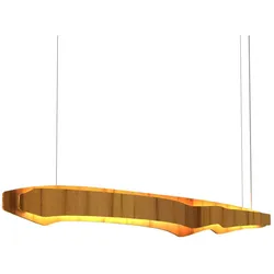 Horizon LED Pendelleuchte 140cm aus Teak Holz