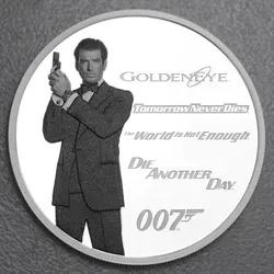 Silbermünze 1oz Pierce Brosnan 2024 (PP/koloriert) James Bond Legacy Series (Tuvalu)
