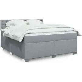 vidaXL Boxspringbett 180 x 200 cm Hellgrau
