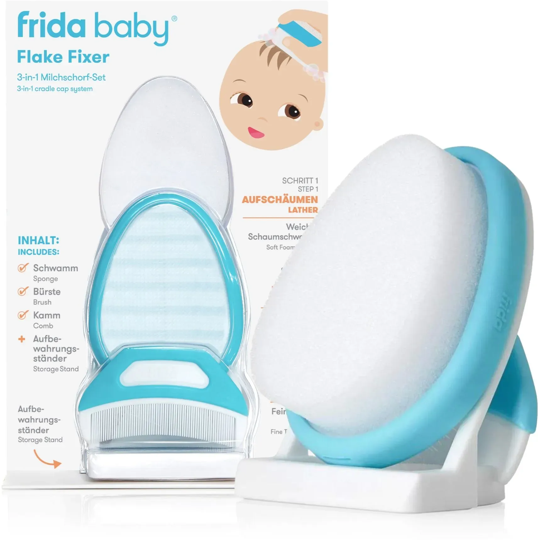 Frida Baby Flake Fixer 3-in-1 Milchschorf-Set 1 St