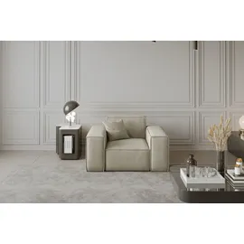 Fun Möbel Sofaset Designersofa CELES 3-2-1 in Stoff Opera Velvet Creme - Beige
