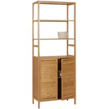 MCW B18 Hochschrank 168 x 64 x 33 cm Braun Holz