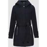 S.Oliver Kurzer Wollmantel mit Bindegürtel Navy 40