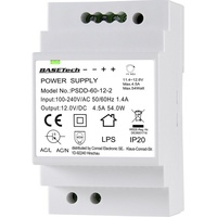 BASETECH Hutschienen-Netzteil (DIN-Rail) 12 V 4.5 A 54 W