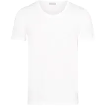 Hanro T-Shirt mit geripptem Rundhalsausschnitt, Weiss, S