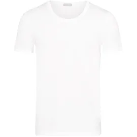 Hanro T-Shirt mit geripptem Rundhalsausschnitt, Weiss, S