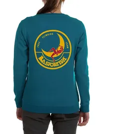 La Sportiva Climbing on the Moon Sweatshirt Turchese/Giallo M