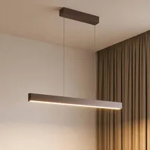 LUCANDE Mylosh 1-flg. dimmbar 110 cm Modern / Braun
