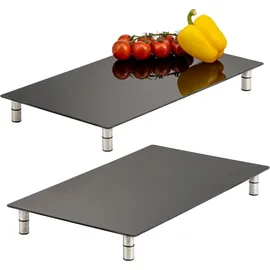 bremermann Abdeckplatte 2er Set 30 x 6 x 52 cm schwarz