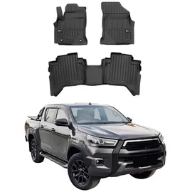 Omac 2015-2024 Toyota Hilux Fußmatten TPE Schwarz 3 tlg