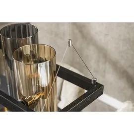 KAWOLA Hängeleuchte MALLAWI Hängelampe 10-flammig Glas schwarz