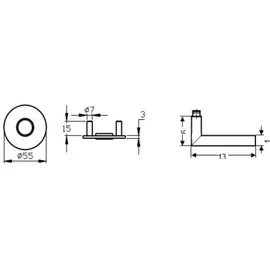 Karcher Design-Beschläge Rosettengarnitur Flachrosette Weiß