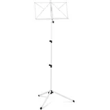Classic Cantabile 100 Notenständer Medium - Notenpult aus Metall - mittelschwere Ausführung - höhenverstellbar 65-130 cm - Notenauflage 47 x 25 cm - Seitenhalter - rutschfeste Gummifüße - Weiß