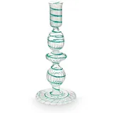 Pip Studio Kerzenständer Swirl Glas Blau