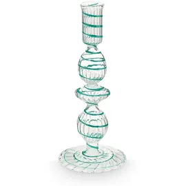 Pip Studio Kerzenständer Swirl Glas Blau