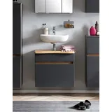 Held Waschbeckenunterschrank 2 Schubladen 61 x 55 x 40 cm Grau