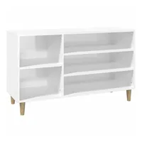 Furnicato Schuhregal Hochglanz-Weiß 102x36x60 cm Holzwerkstoff