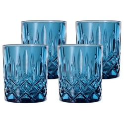 Nachtmann Whiskyglas Noblesse Vintage Whiskybecher 295 ml 4er Set, Glas blau