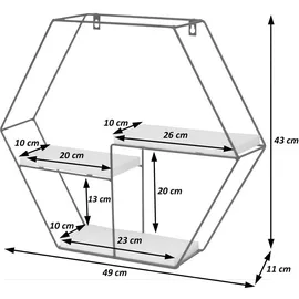 MCW Wandregal 43 x 49 x 11 cm Weiß