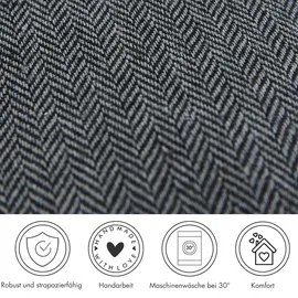 Andiamo Kissen Jenny 40 cm x 40 cm Dunkelgrau