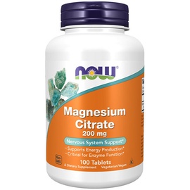 NOW Foods Magnesium Citrate 200 mg Tabletten 100 St.