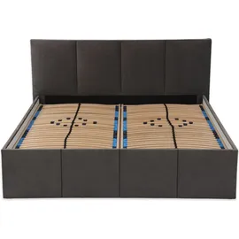 Halmon Schlafkomfort Betten Dalas 200 x 200 cm H3 Anthrazit