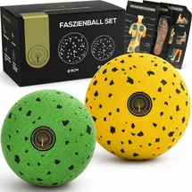 M.S.Lemberg Faszienball 2er Set [6cm & 8cm] - Massageball für gezielte Selbstmassage der Faszien - Fuß, Rücken, Nacken, Schultern, Beine - Faszienkugel Massagekugel Massage Ball klein