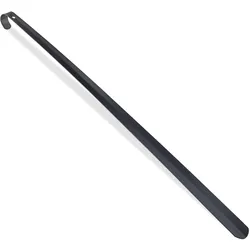 Relaxdays Schuhlöffel lang, 2er Set, 70 cm, Schuhanzieher Metall, stabil, zum Aufhängen, Anziehhilfe für Schuhe, schwarz