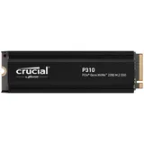 Crucial P310 2TB NVMe SSD PC PS5 Kühlkörper Gen4 2000GB interne SSD (2 TB) M.2" 7100 MB/S Lesegeschwindigkeit, 6000 MB/S Schreibgeschwindigkeit, PCIe 4.0 NVMe, integrierter Kühlkörper, Micron 3D NAND schwarz