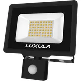 LUXULA LX400127 - LED-Flutlicht, 50 W, 4000 K, 5000 lm, IP65, Bewegungsmelder, EEK: F, 50W, 5000lm, 4000K, schwarz