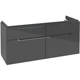 Villeroy & Boch Subway 2.0 XL Waschtischunterschrank A91610FP,128,7x59x44,9cm,Glossy Grey,Griff chrom