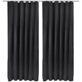 Beautissu Vorhang Schwarz