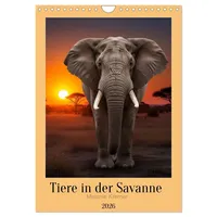 Calvendo Tiere in der Savanne (Wandkalender 2026 DIN A4