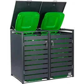 Zelsius Mülltonnenbox 132 x 80 x 117 cm grau