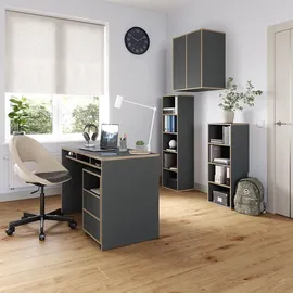 Vicco Schreibtisch Tetrix, 112 x 55 cm mit 3 Fächern