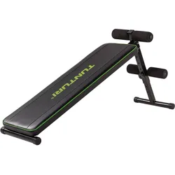 Bauchtrainer AB20 - Negativ Winkel - Bauchbrett mit Beinrollen SCHWARZ|SCHWARZ No Size