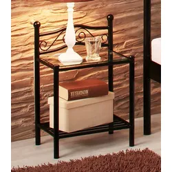Nachtkonsole HOME AFFAIRE, schwarz, B:43cm H:63cm T:31cm, Sideboards