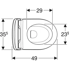 Geberit iCon Wand-WC mit WC-Sitz, Ausführung kurz, 502381001