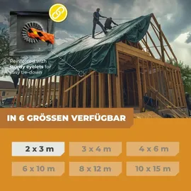 Bio Green Abdeckplane 2 x 3 m Grün/Blau