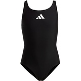adidas Einteiliger Badeanzug mit Logo für Mädchen Solid Small, Black/White, 9-10 Jahre, D 140